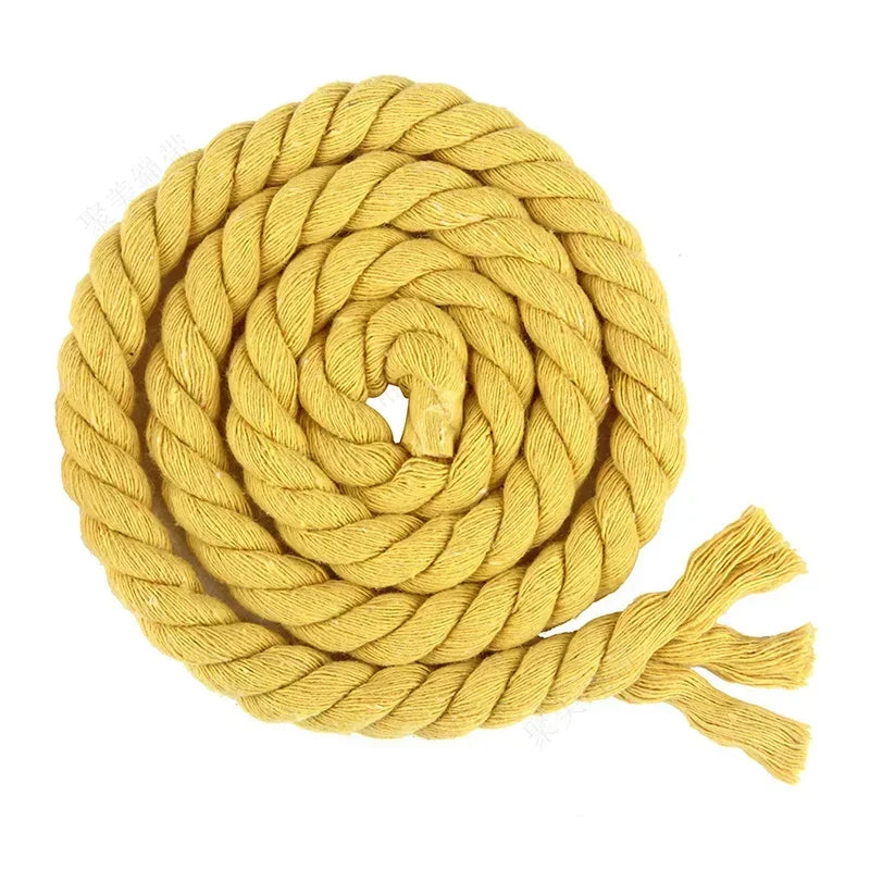 5/150Meters 5/8/10/12/20mm Colored Cotton Rope 3 Shares Twisted Cord Decoration Macrame Ropes for Bag Braided Cords Sewing Accessory