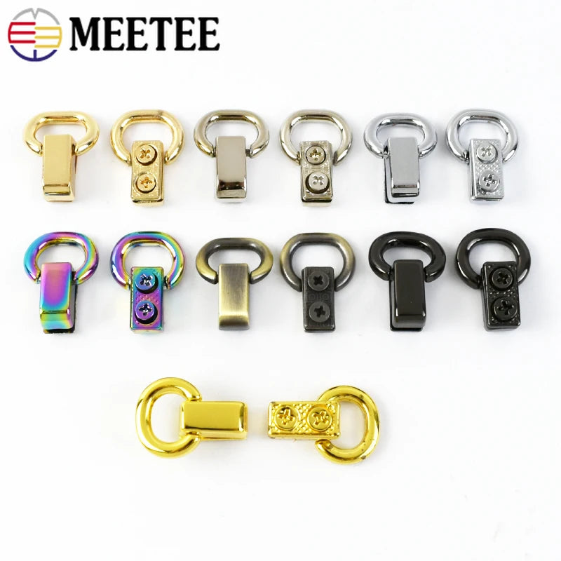 15/400Pcs 11mm Ring Metal Bags Strap Buckles Side Clasp Clip Hooks for Bag Belt Webbing Leather Craft Hardware Accessories