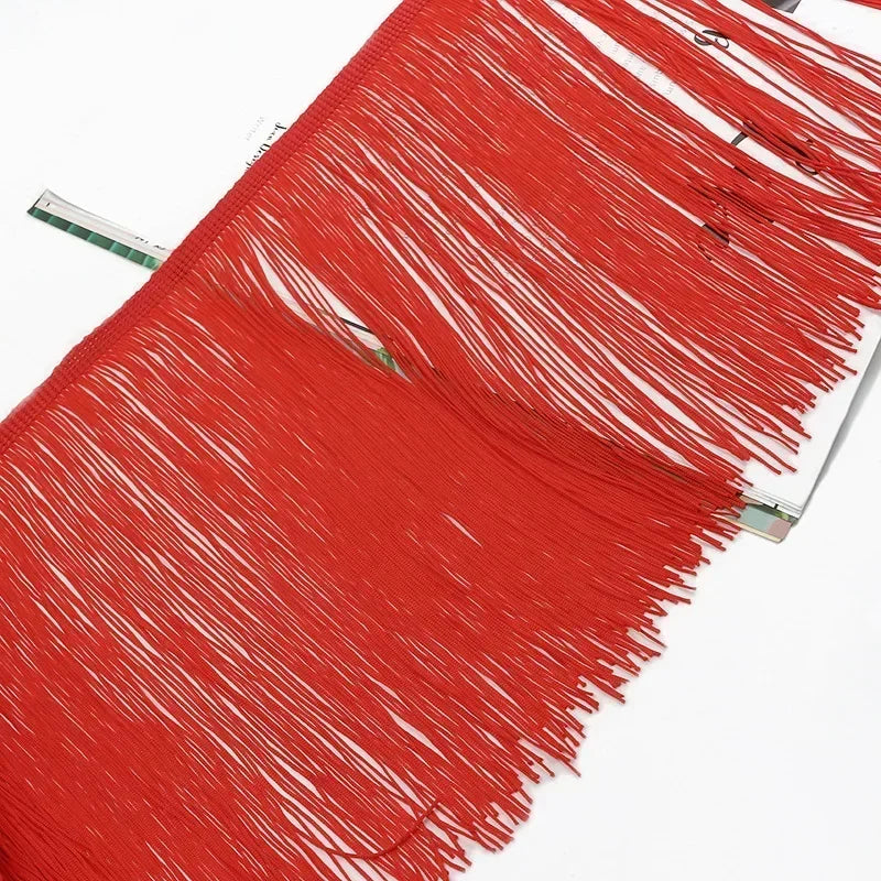 3/100Meters 20cm Polyester Tassel Fringe Curtains Lace Trim Latin Dress Decor Ribbon Clothes Fringes Fabric DIY Sewing Accessories