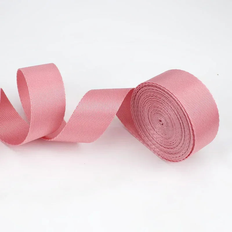 8/200Meters Colorful Nylon Webbing Strap 20-50mm Decor Ribbon Backpack Safety Belt Bias Binding Tape DIY Clothes Sewing Accessories