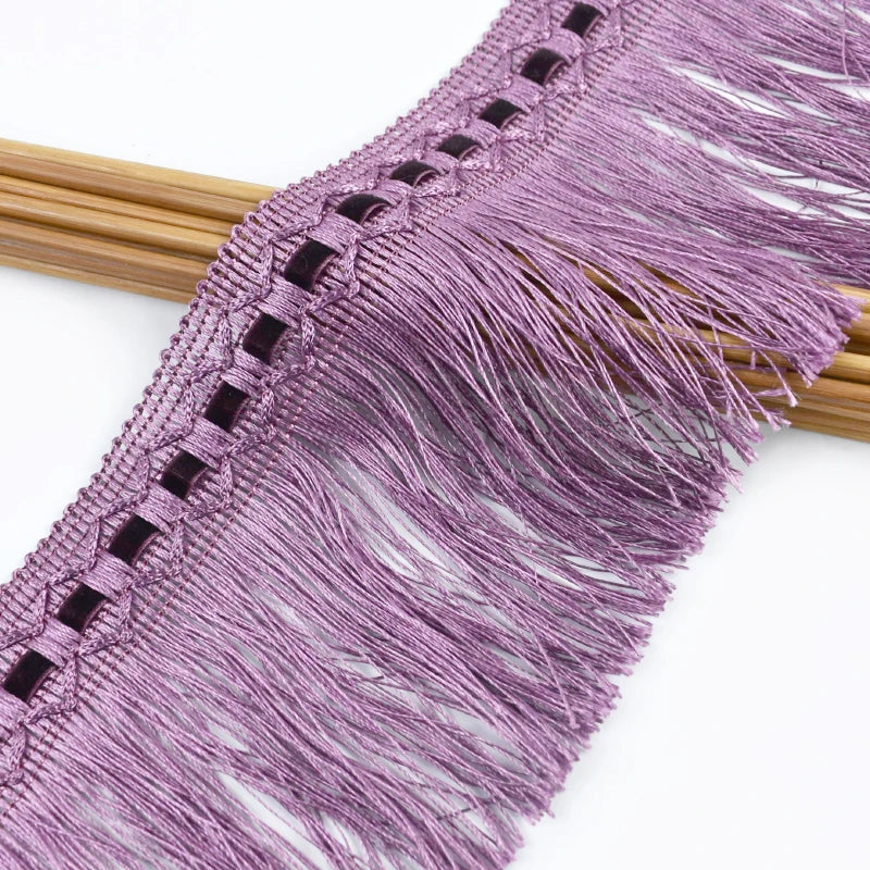 2/20Meter 10cm Polyester Tassel Fringe Trim Sewing Decorative Lace Ribbon for Dance Dress Curtain Tassels Clothes Bag Accessories