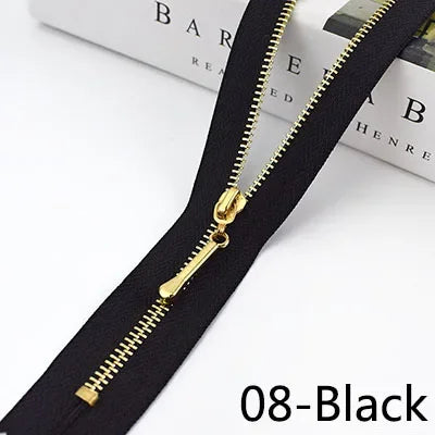 Meetee 20pcs 15-30cm 3# Metal Zipper Closed End Black White Zippers DIY Bag Purse Wallet Shoes Garment Zip Sewing Accessory