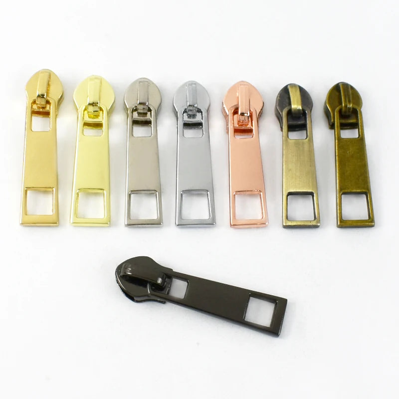 8/200 Pcs 5# Zipper Head Auto Lock for Metal or Nylon Zippers Slider Zip Repair DIY Bags Garment Zips Closure Sewing Accessories