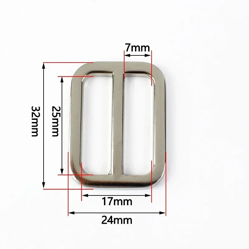 Meetee 15/500Pcs 25-50mm Metal Buckles for Bag Tri Glide Ring Hook Webbing Strap Adjuster Belt Buckle DIY Hardware Accessories