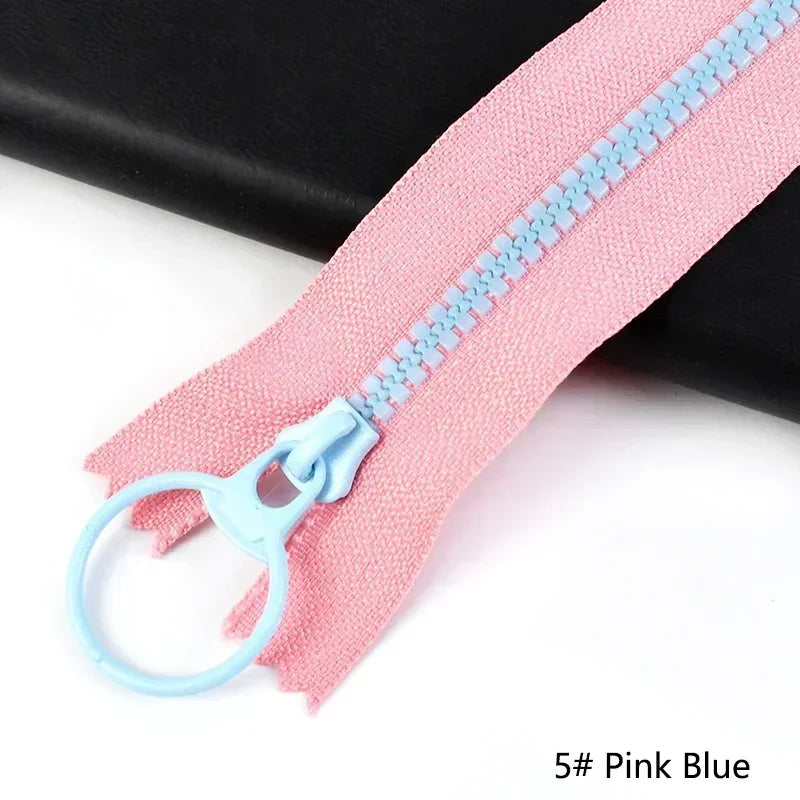 20/400Pcs 15-40cm 3# Resin Zippers Ring Zip Slider ClosedEnd Zipper for Bags Wallet Purse Decor Zips Repair Clothes Sewing Accessory