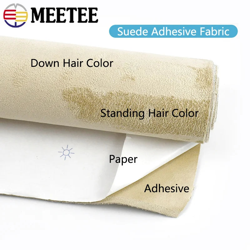 50/100*143cm Suede Self-adhesive Fabric Car Interior Trim Velvet Fabrics Synthetic Leather Cloth DIY Accessories