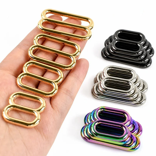 10/400Pcs 20-38mm Metal Buckles 5/10/20Pcs Tri-Glide Slider Hook Bra Shoulder Strap Adjuster Buckle Handbag Straps Repair Ring Clip Clasp