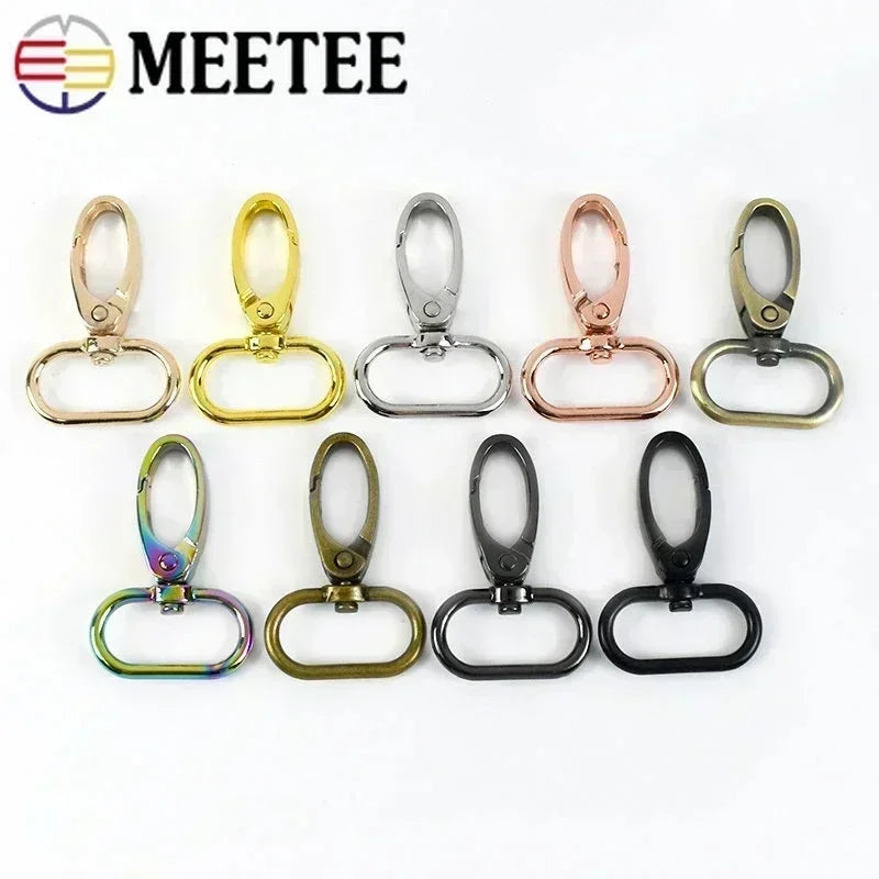 15/400Pcs 16/20/26/32/38mm Metal Buckles Bag Strap Lobster Swivel Carabiner Snap Hook Collar KeyChain DIY Bags Hardware Accessories