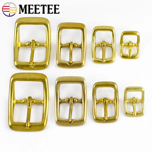 8/150Pcs Brass Belt Buckle 13/16/20/25mm Tri Glide Middle Center Pin Buckles for Leather Craft Bag Strap Carabiner Clip Clasp