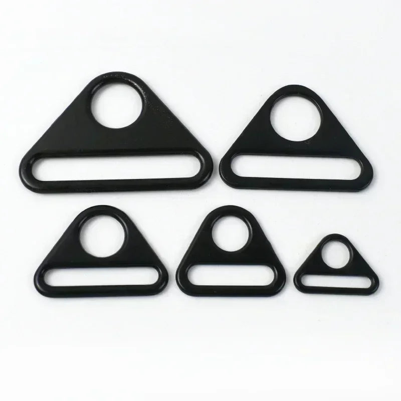25/600Pcs 20-50mm Metal Buckles Triangle Adjust Belt Buckle Bag Strap Webbing Carabiner Clasp Bikini Metalic Ring Hardware Accessory