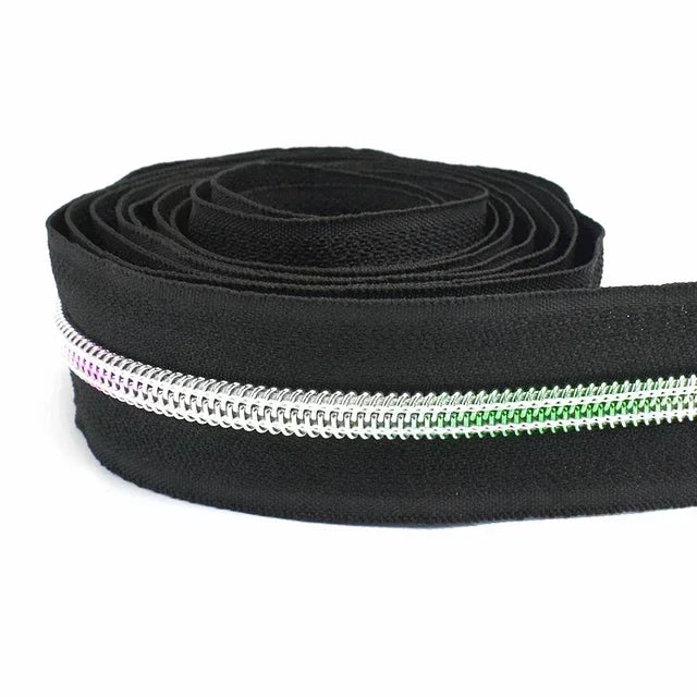 Meetee 15/400Meters 3# 5# Nylon Zippers for Bag Purse Plastic Coil Zip Tape Universal Zipper Repair Kit DIY Clothes Sewing Accessories