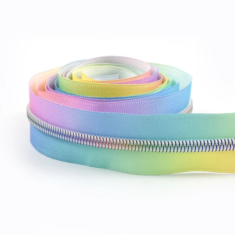 3/120Meters 5# Colorful Nylon Zipper Tapes for Jacket Purse Plastic Coil Zippers Luggage Bag Zip DIY Garment Sewing Accessories