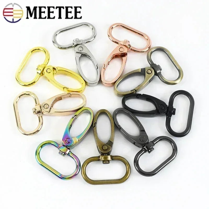 15/400Pcs 16/20/26/32/38mm Metal Buckles Bag Strap Lobster Swivel Carabiner Snap Hook Collar KeyChain DIY Bags Hardware Accessories