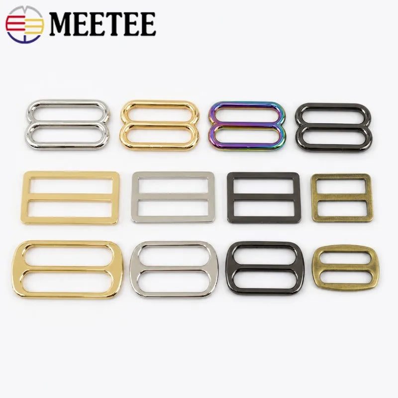 15/500Pcs 25/32/38/50mm Metal Tri Glide Slider Buckles Webbing Straps Adjuster Ring Buckle for Bag Strap DIY Hardware Accessories