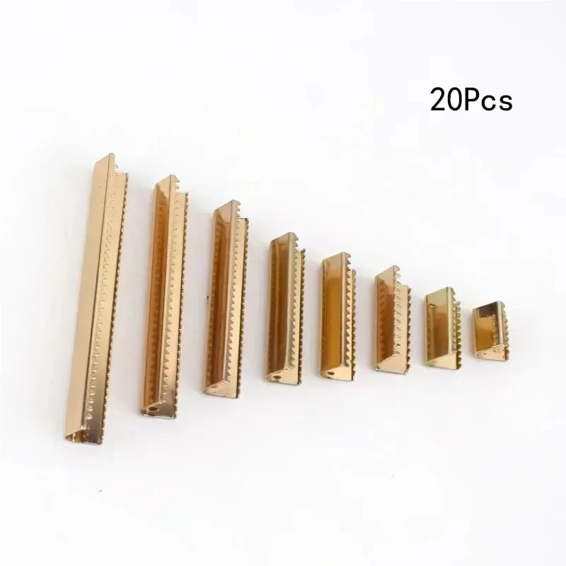 30/800Pcs 10-60mm Metal Tail Clip Buckles for Strap Suspenders Belt Tails End Lock Wallet Leather Cord Stopper DIY Accessories
