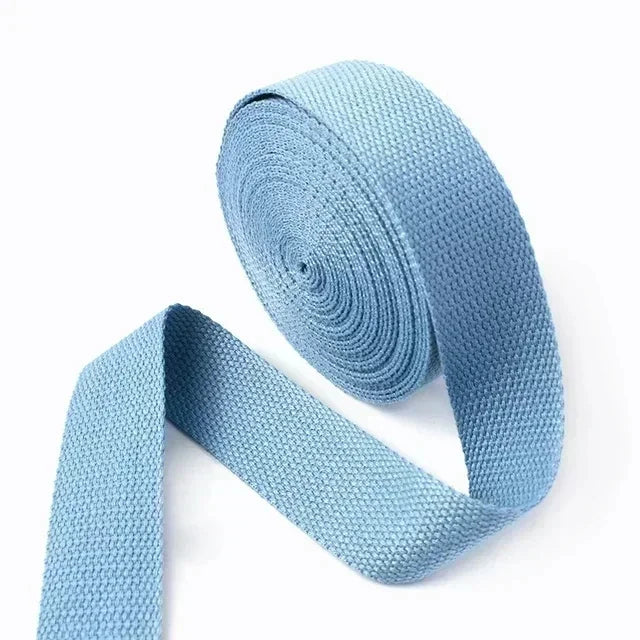8/200Meters 20-50mm 1.3mm Thick Cotton Canvas Webbing Tape Bag Straps Backpacks Ribbons Dog Collars Clothes DIY Sewing Accessories
