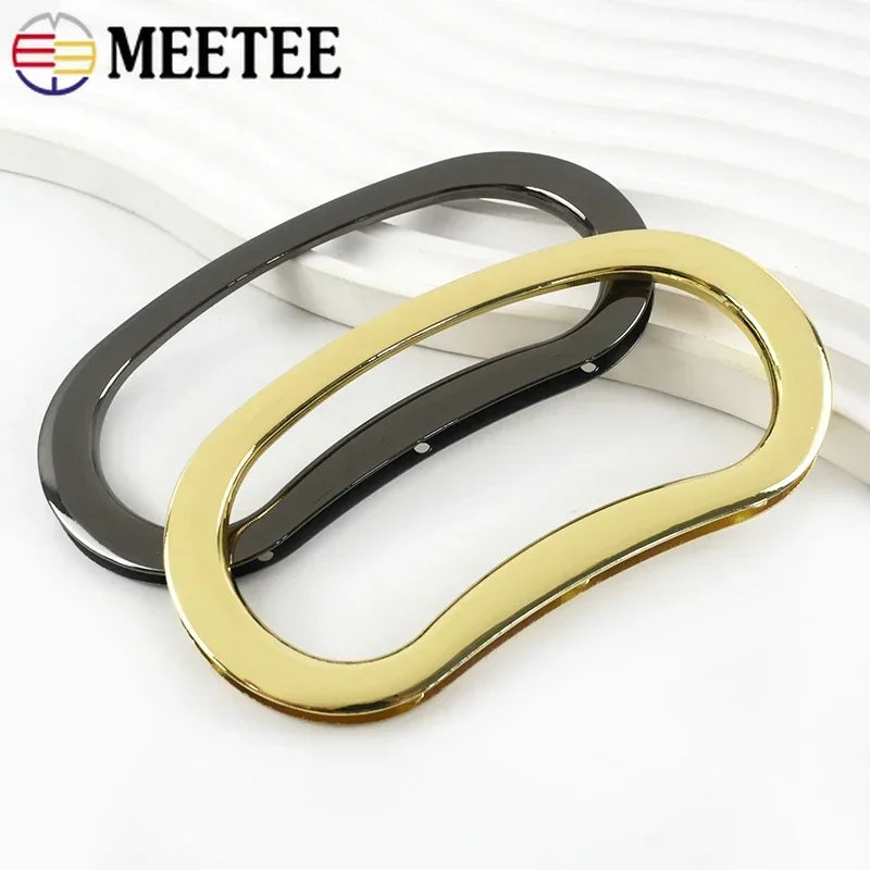 3/100pcs Oval Rings Metal Bag Handles Bags Eyelet Frame Kiss Clasp Clutch Handbag Hardware Accessories DIY Leather Crafts