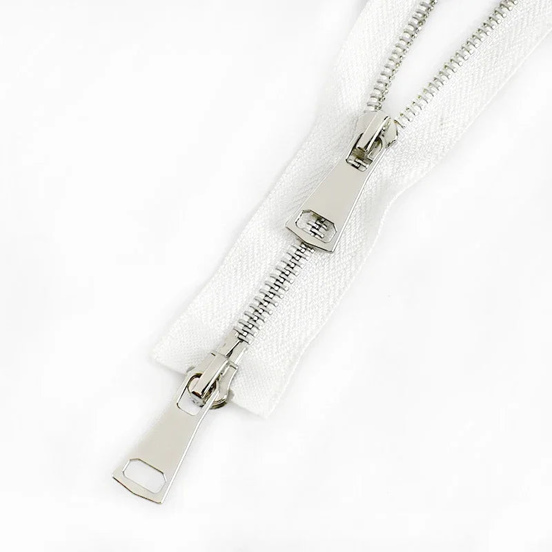 3/90Pcs Meetee 5# 60-150cm Metal Zipper Open End Single/Double Sliders Long Zippers Clothes Down Jacket Coat Zip DIY Sewing Accessories