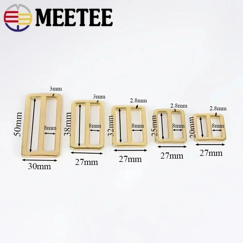 15/400pcs 16-50mm Bags Strap Buckles Metal Slider Tri Glide Adjust Belt Buckle for Webbing Shoes Clothes Leather Part Accessories