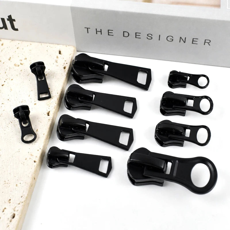 30/700Pcs Meetee 3# 5# 8# 10# 15# Resin Zipper Slider for Sewing Bag Pants Zippers Head Clothing Closure Zip Puller Repaire Kits