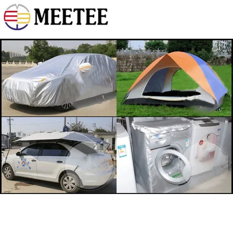 Meetee 0.16mm Thick 300D Waterproof Oxford Fabric 150x150cm 2500cmx150cm Sunscreen Anti-UV Cloth for Outdoor Raincoat Tent Car Clothes FA216