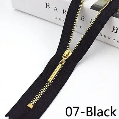Meetee 20pcs 15-30cm 3# Metal Zipper Closed End Black White Zippers DIY Bag Purse Wallet Shoes Garment Zip Sewing Accessory