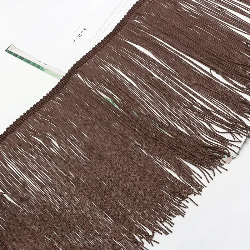 3/100Meters 20cm Polyester Tassel Fringe Curtains Lace Trim Latin Dress Decor Ribbon Clothes Fringes Fabric DIY Sewing Accessories