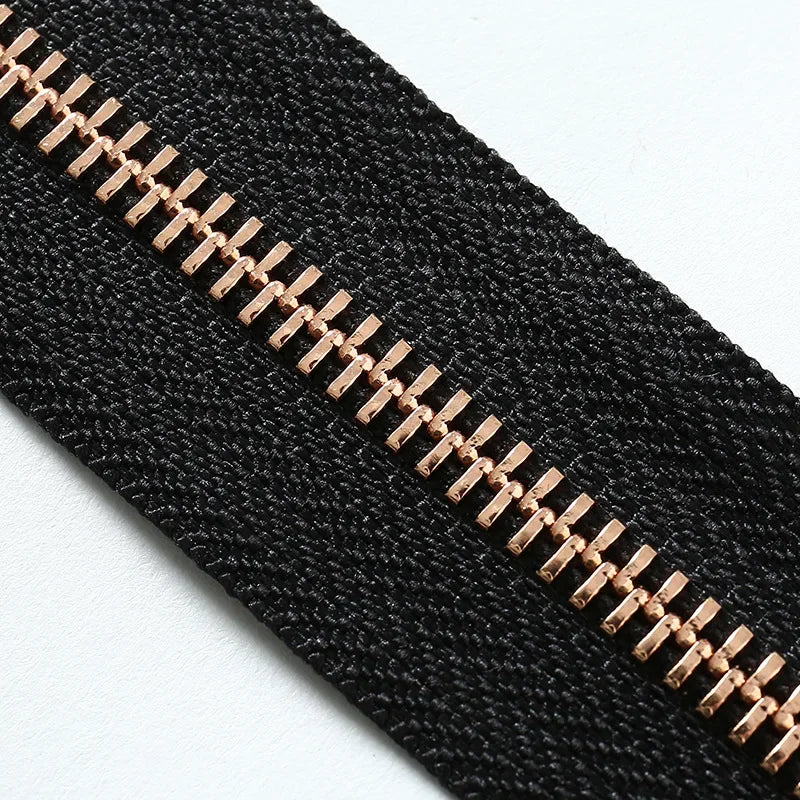Meetee 2/60Meters 5# Metal Zippers Double Pull Zips Garment Luggage Zipper Repair Kit Clothing Sewing Accessories No Slider
