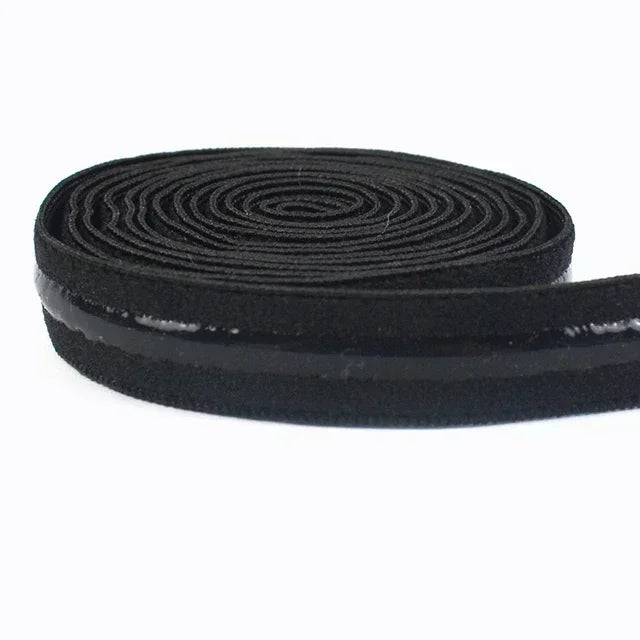 15/400M Meetee 8-25mm Elastic Band Transparent Silicone Non-slip Underwear Belt Rubber Stretch Ribbon Clothes Sewing Accessory