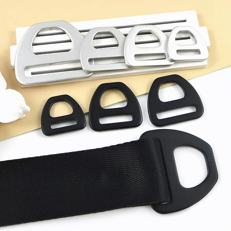 15/300Pcs 15-38mm O D Hook Webbing Buckles Triangle Bag Strap Hanger Rings Aluminum Buckle Belt Holder Carabiner Clip Fastener