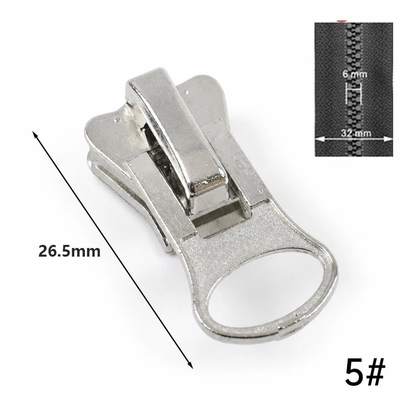 30/1000Pcs 3# 5# 8# Zipper Sliders for Resin Zip Reversible Double-sided Zippers Puller Head Garment Luggage Sew Zips Repair Kits