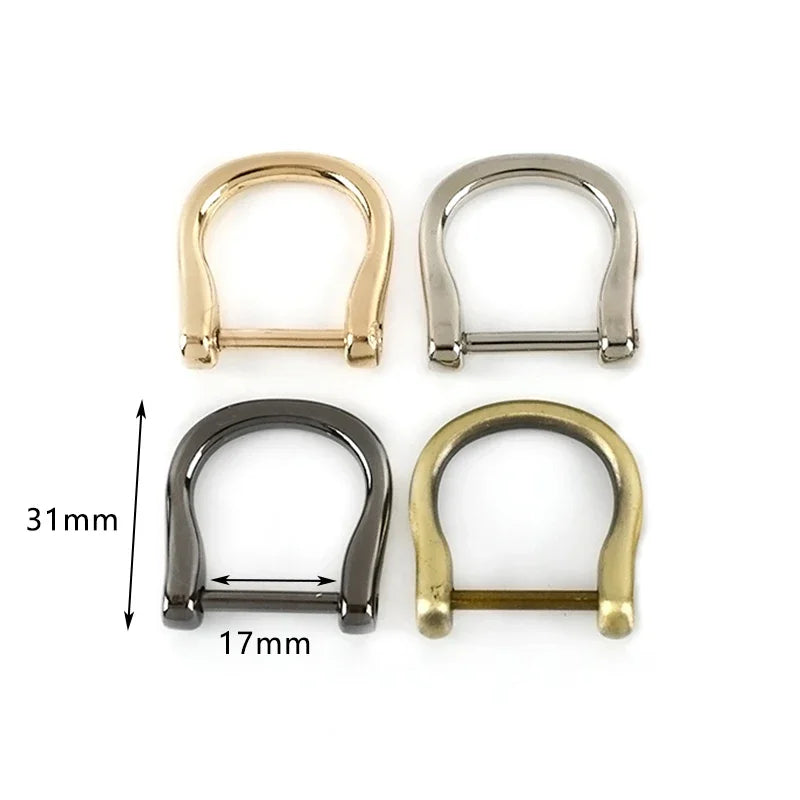 8/300pcs Meetee Detachable Screw D Buckle U Ring Metal Bag Chain Adjuster Hanger Hook Clasp Handle Connector DIY Handbag Accessories