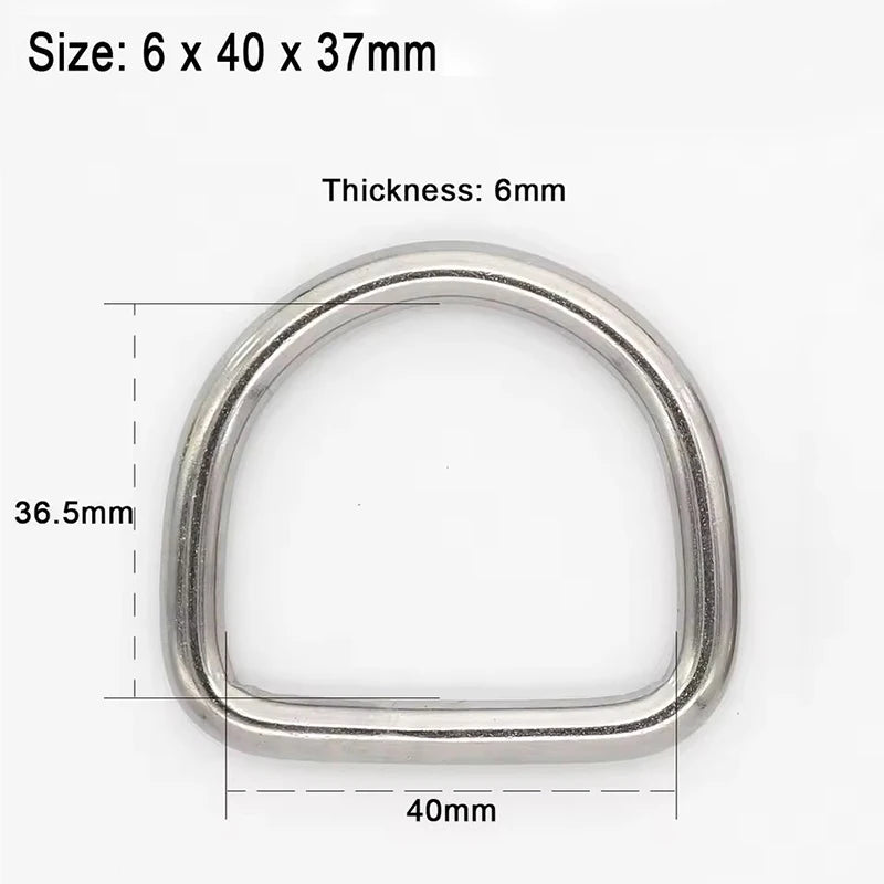 20/700Pcs 304# Stainless Steel D Ring Buckle Bag Strap Webbing Belt Buckles Pet Dog Collar Clasp DIY Bags Hardware Accessories