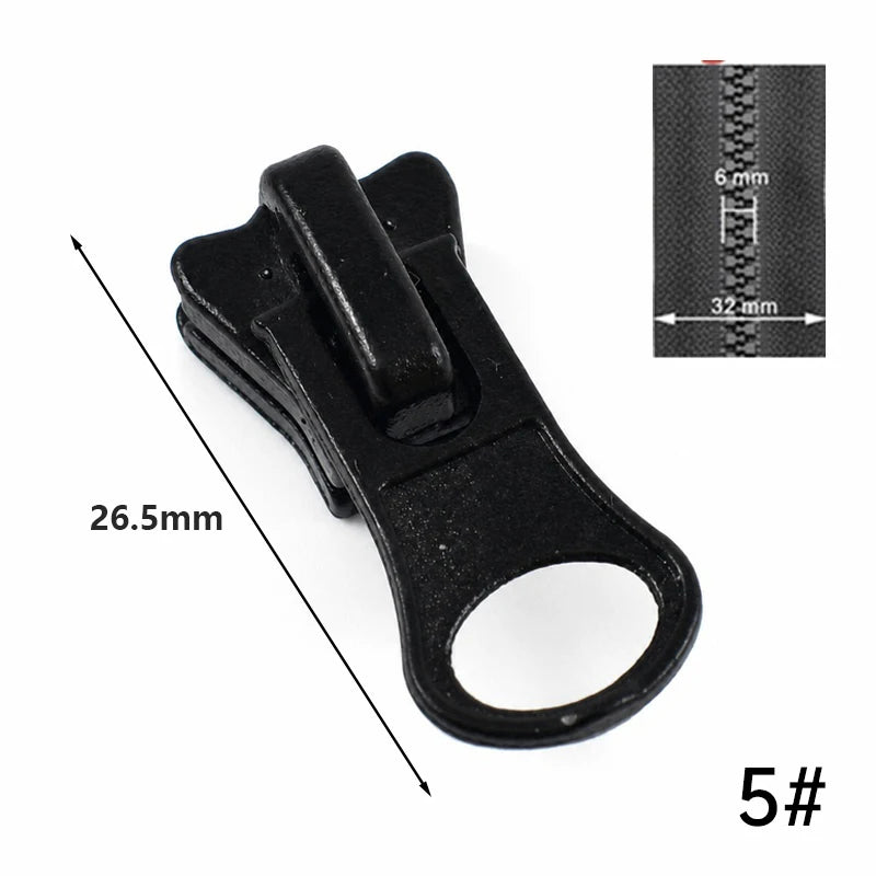 30/1000Pcs 3# 5# 8# Zipper Sliders for Resin Zip Reversible Double-sided Zippers Puller Head Garment Luggage Sew Zips Repair Kits