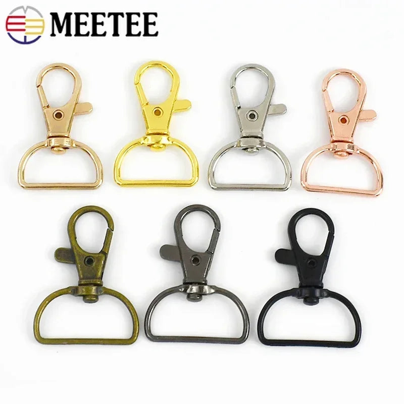 30/1000Pcs 20mm/25mm Metal Buckles for Bag Strap Lobster Clasps Swivel Trigger Clip Snap Hook Webbing Hanger Keychain Accessories