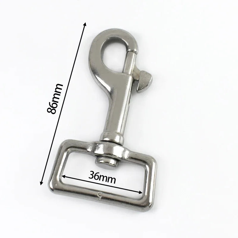 2/80Pcs Stainless Steel Trigger Buckles for Leather Hardware Carabiner Clips Snap Hook Large Swivel Lobster Clamp Clasp Accessory