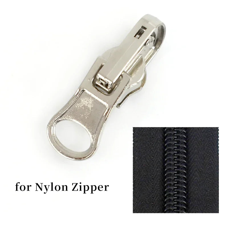5/10/20Pc 5# Rotating Zipper Head for Resin Metal Nylon Zippers Double-sided Slider Puller Zip Repair Kit DIY Sewing Tailor Tool