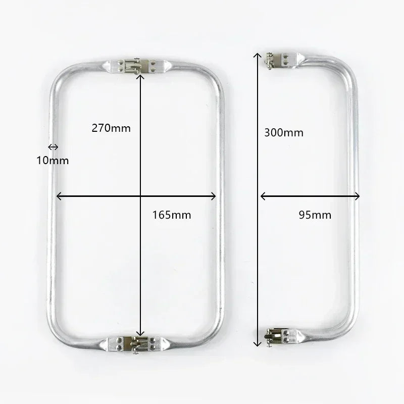 3/100Pcs Aluminium Tube Purse Frame Metal Wallet Kiss Lock Clasp Clutch Repair Handle Woven Bag Invisible Bracket Hardware Supply