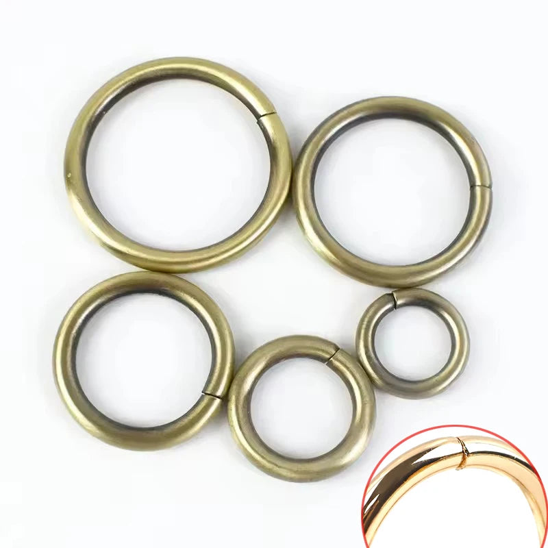30/670Pcs 13-50mm Metal O Rings Buckles for Bag Strap Connect Hook Keychain Spring Ring Snap Hooks Dog Collar Carabiner Belt Loop