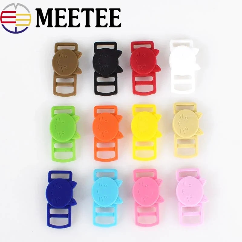 30/800Pcs Mixed Color Release Buckles Cat-Head Plastic Safty Breakaway for Cat Collar Paracord Webbing Apparel Accessories