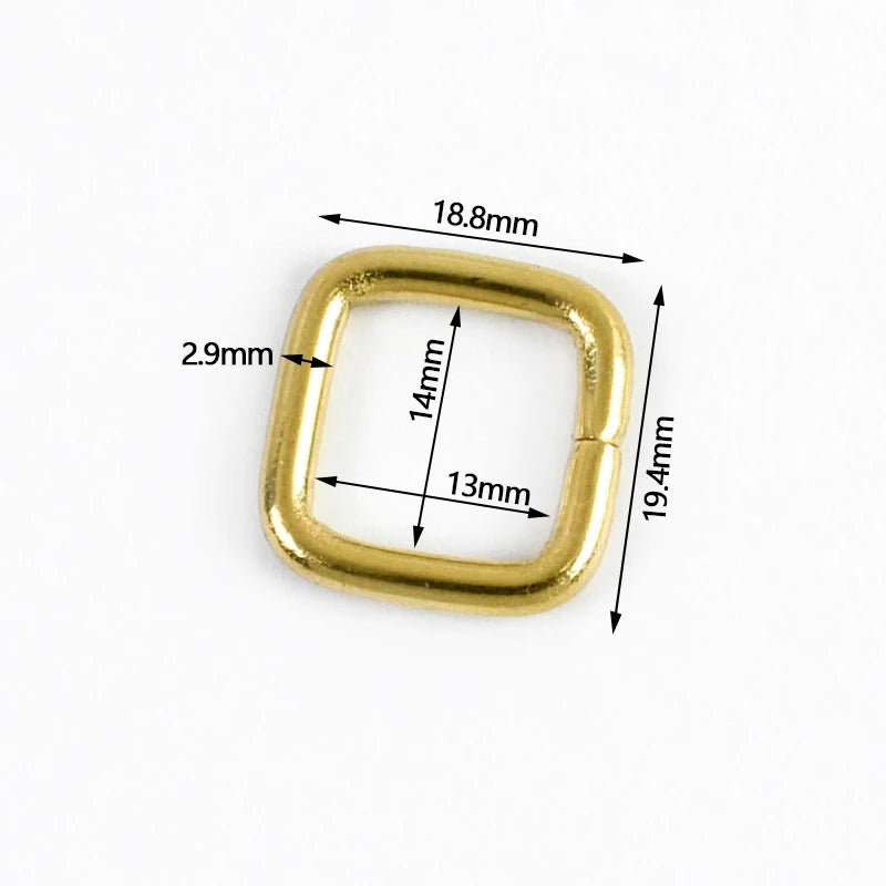 25/800Pcs Metal Bags Buckle 13-38mm Brass O D Ring Webbing Belt Connect Hook Buckles Handbag Strap Carabiner Clip Crochet Hooks
