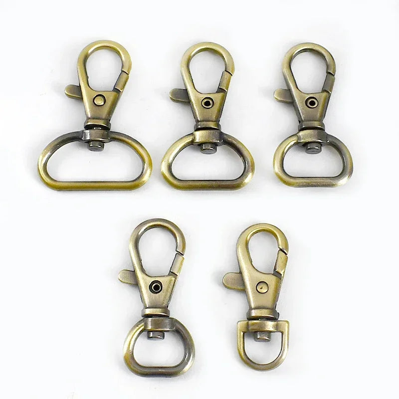 15/500pcs Meetee 13/16/20/25mm Bag Strap Buckle Metal Lobster Clasp Handbag Keychain Swivel Trigger Clips Snap Hook DIY Accessory