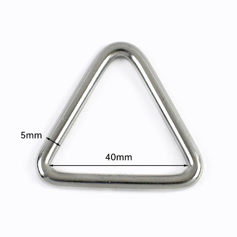 25/900Pcs 304 Stainless Steel D Ring Buckles Webbing Strap Connectors Hook Dog Collar Triangle Rings Buckle Bag Hanger Loop Clasp