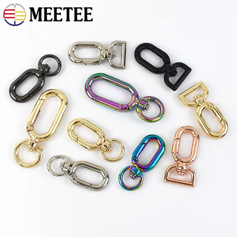 10/360Pcs Metal Buckles O Ring Swivel Lobster Clasp for Bag Strap Handbag Carbiner Clip Snap Hooks DIY Hardware Accessories