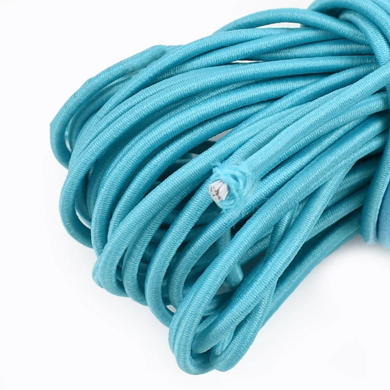 50/100Meters Color 2.5mm Round Elastic Ropes high elasticity rope HairBand Clothes Pants Rubber Band DIY Sewing Accessories