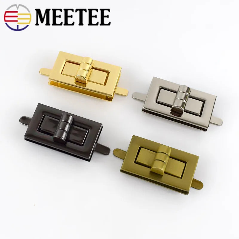 5/160Sets Metal Twist Turn Lock Snap Clasps Purse for Bag Part Accessories DIY Handmade Closure Hasp Hardware Buckle with Screw