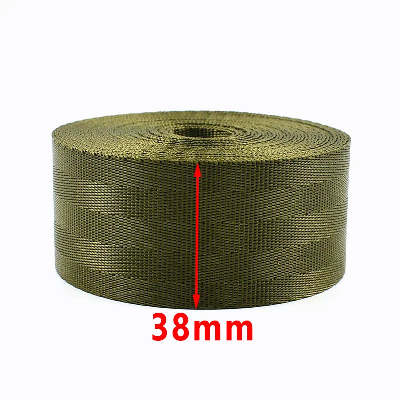 8/200Yards 25/38mm 1mm Thick Webbing Nylon Canvas Webbings Ribbon for Backpack Strap Belt Sling Tape Sewing Bia Binding Supplies