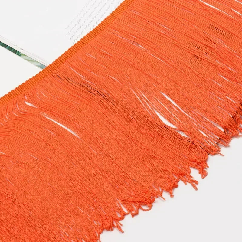 3/100Meters 20cm Polyester Tassel Fringe Curtains Lace Trim Latin Dress Decor Ribbon Clothes Fringes Fabric DIY Sewing Accessories