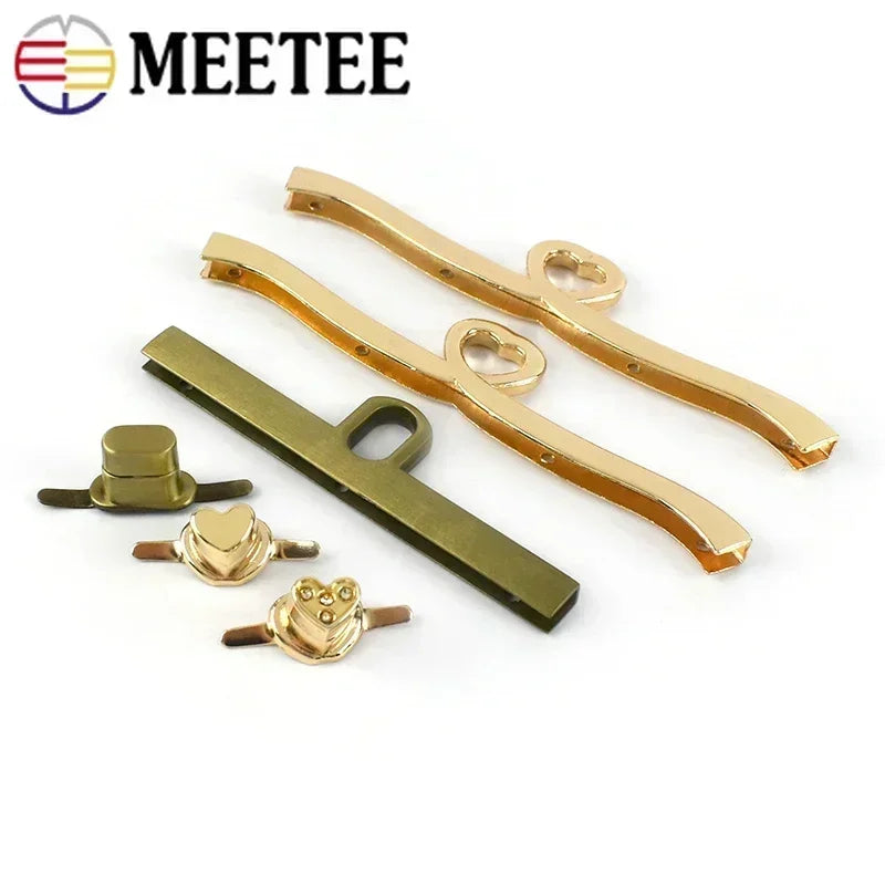 2/70Pcs Meetee Metal Bag Purse Frame Buckles Wallet Handbag Part Decoration Lock Clip Clasp Closure Hook DIY Hardware Accessories