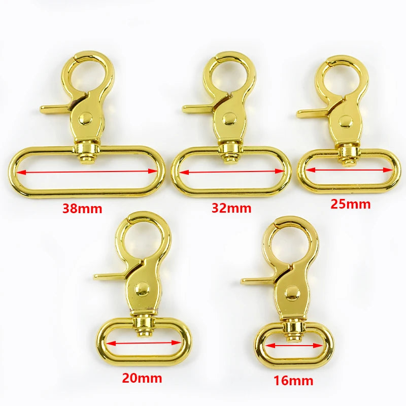 20/700Pcs 10-50mm Metal Snap Hook Carabiner Lobster Clasp Trigger Clip O Ring Metal Buckles for Bag Strap Hooks Buckle Accessories